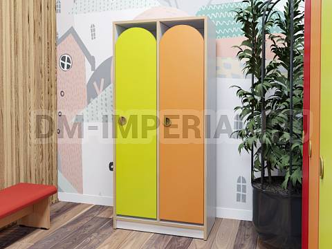 Оснащение детских садов, Шкафы, Шкаф 2-х секционный на цоколе ШР-002-2