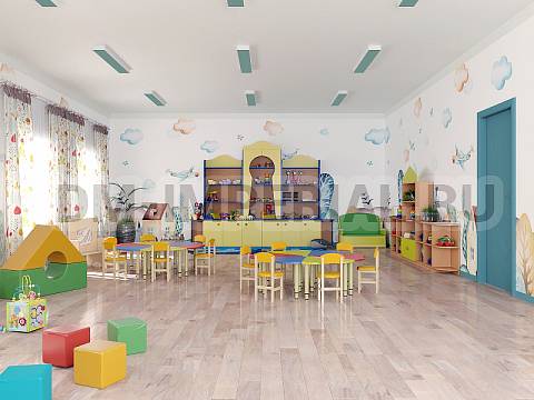 Оснащение детских садов, Шкафы, Стенка Полина ШС-060