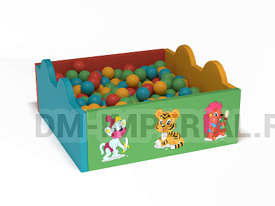 Сухой бассейн Квадратный Волна малый с рисунком