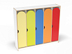 Шкаф 5-ти секционный на цоколе стандарт (скандинавия с разноцветными фасадами, Вариант 14)