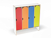 Шкаф для одежды 4-х секционный стандарт (скандинавия с разноцветными фасадами, Вариант 13)