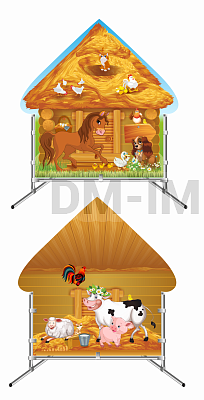 "Ферма", напольный резной стенд