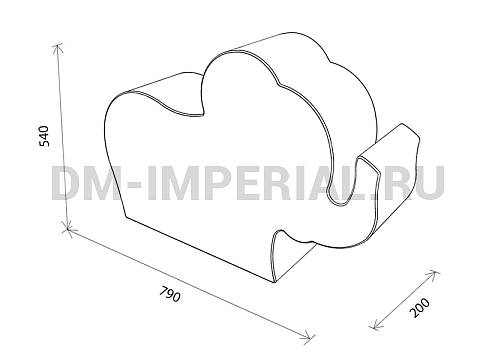 Оснащение детских садов, Мягкие модули, Контурная игрушка Слоненок ММ-КИ-004