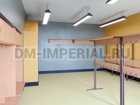 Оснащение школ, Мебель для гардеробов, Вешалка настенная 9 мест ШМ-МГ-002