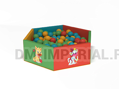 Сухой бассейн Шестигранник малый с рисунком