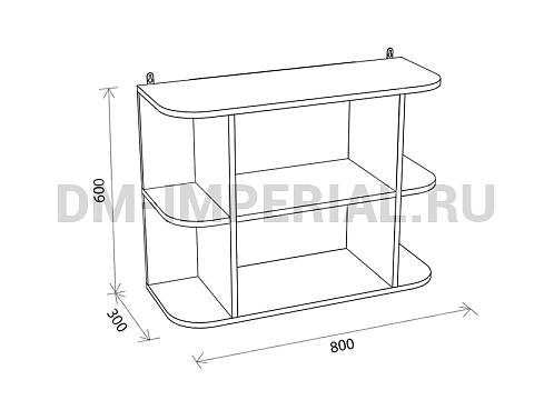 Оснащение детских садов, Шкафы, Полка для игрушек подвесная ШС-001