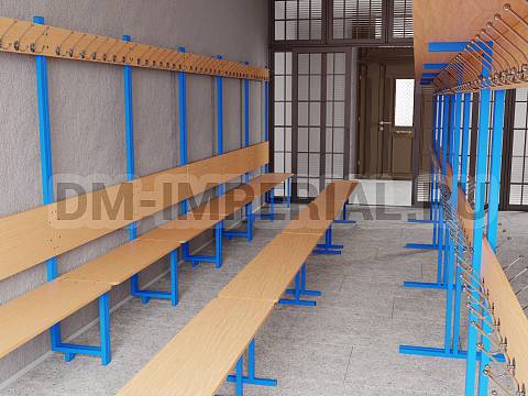 Оснащение школ, Мебель для гардеробов, Скамья 3-х местная ШМ-МР-007 Оснащение школ, Мебель для гардеробов, Скамья 3-х местная ШМ-МР-007