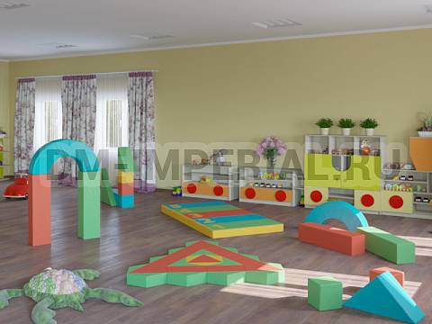 Оснащение детских садов, Мягкие модули, Мягкие игровые модули Лебедь ММ-ИМ-01.005