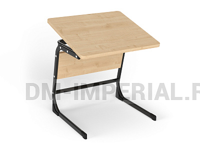 Стол ученический 1-но местный нерегулируемый с наклонной столешницей на плоскоовальной трубе