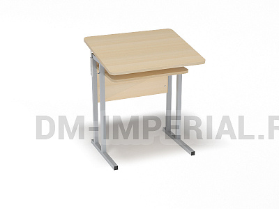 Стол ученический 1-но местный нерегулируемый на квадратной трубе с наклонной столешницей и полкой