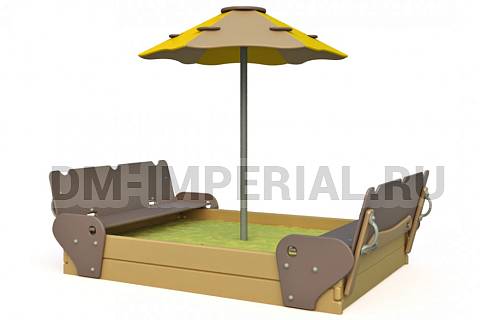 Уличное оборудование, Игровое оборудование, Детская песочница с защитой МФ 1.115 МФ 1.115