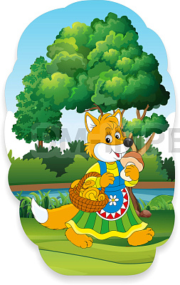 "Лиса", резной стенд