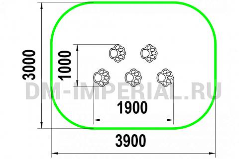 Уличное оборудование, Игровое оборудование, Детские столики Следы МФ 1.37 МФ 1.37
