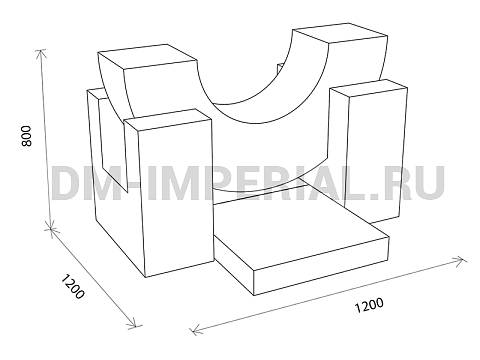 Оснащение детских садов, Мягкие модули, Мягкие спортивные модули Набор 8 ММ-СМ-02.015
