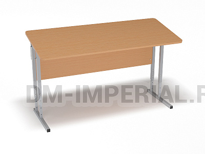 Стол ученический 2-х местный регулируемый на квадратной трубе с наклонной столешницей