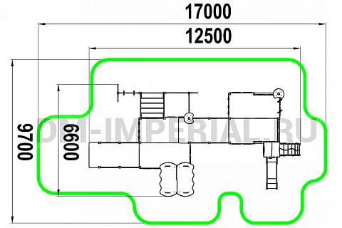 Уличное оборудование, Детские игровые комплексы, Детский игровой комплекс МГН 1.2 МГН 1.2