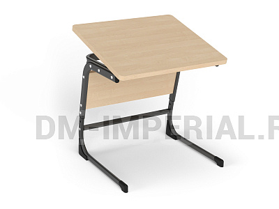 Стол ученический 1-но местный регулируемый с наклонной столешницей на плоскоовальной трубе