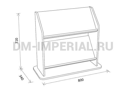 Оснащение детских садов, Шкафы, Витрина для книг ШС-035