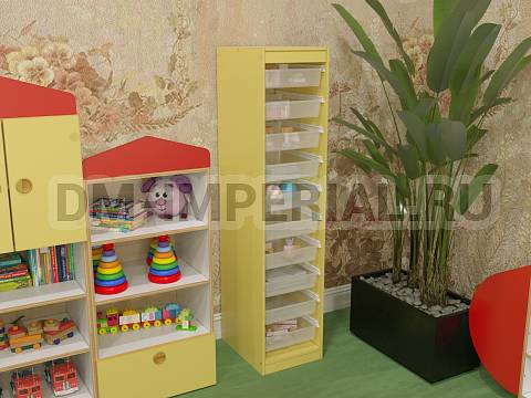 Оснащение детских садов, Шкафы, Стеллаж для хранения односекционный, высота 1500 СХ-013
