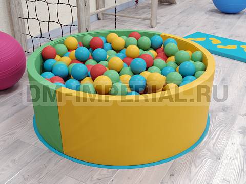 Оснащение детских садов, Мягкие модули, Сухой бассейн Круглый малый ММ-СБ-002