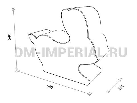 Оснащение детских садов, Мягкие модули, Контурная игрушка Зайчик ММ-КИ-008