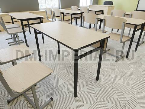 Оснащение школ, Школьные парты, Стол ученический 2-х местный нерегулируемый ЭРУДИТ МШ-АШП-005.2