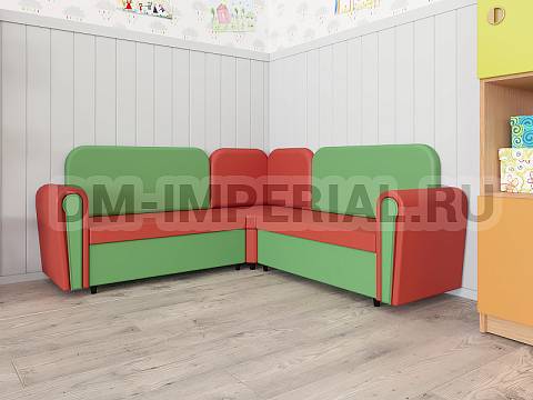 Оснащение детских садов, Мягкая мебель, Набор модулей Карапуз с подлокотниками ММ-012