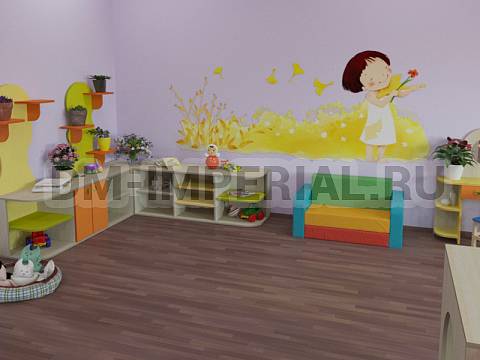 Оснащение детских садов, Мягкие модули, Комплект Диван раскладной ММ-ММ-026 Оснащение детских садов, Мягкие модули, Комплект Диван раскладной ММ-ММ-026