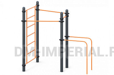 Два турника, шведская стенка, брусья W-02-013