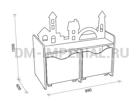 Оснащение детских садов, Игровая мебель, Модуль игровой Сказка, с выдвижными ящиками ИМ-080-Я