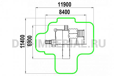 Уличное оборудование, Детские игровые комплексы, Детский игровой комплекс МГН 1.5 МГН 1.5