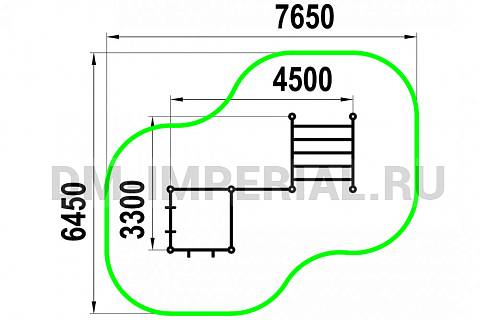 Уличное оборудование, Спортивное оборудование, Спортивный комплекс Гимнаст W-01-008 W-01-008