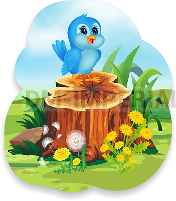 "Пенек", резной стенд