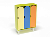 Шкаф 3-х секционный на металлических ножках стандарт (разноцветный (ая), Вариант 10)