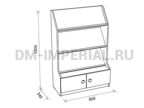 Оснащение детских садов, Шкафы, Книжная выставка 2 ШС-036/2