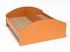 Кровать ЛДСП двухместная (разноцветный (ая), оранжевый, 1400*1200)