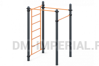 Три разноуровневых турника, шведская стенка W-02-019