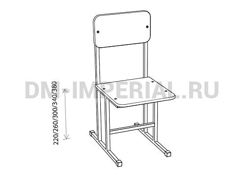 Оснащение детских садов, Стулья, Стул на металлокаркасе, краска/лак С-016.01
