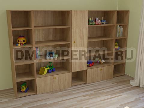 Оснащение детских садов, Шкафы, Стенка для игрушек, 5-секционная ШС-051