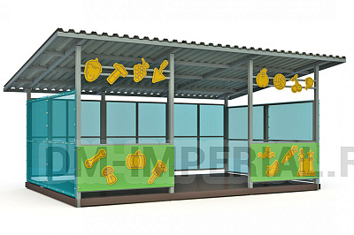 Теневой навес (24,5м2) ТН-3,5х7