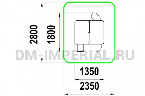 Уличное оборудование, Игровое оборудование, Детский игровой домик Кроха МФ 1.87 МФ 1.87