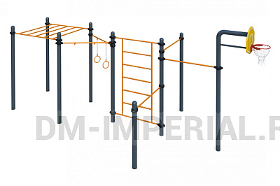 Кольца, турники, шведская стенка, рукоход, баскетбольная стойка W-06-004