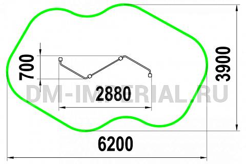 Уличное оборудование, Спортивное оборудование, Система турников СП 1.47 СП 1.47