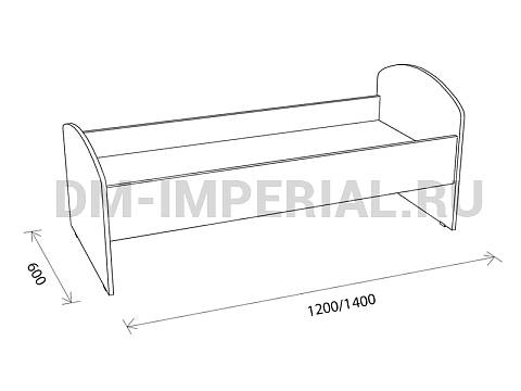 Оснащение детских садов, Кровати, Кровать ЛДСП с рисунком  КР-001-Р