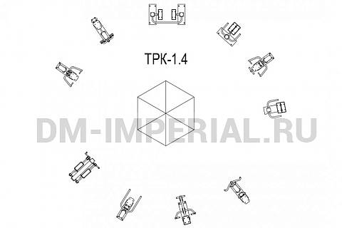 Уличное оборудование, Спортивное оборудование, Тренажерная беседка из 10 тренажеров ТРК 1.4 ТРК 1.4