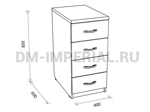 Оснащение детских садов, Шкафы, Тумба с 3-мя ящиками КМ-007 Оснащение детских садов, Шкафы, Тумба с 3-мя ящиками КМ-007