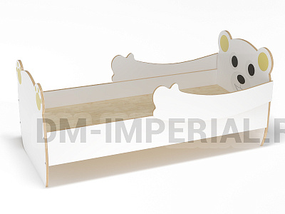 Кровать ЛДСП Мишутка с рисунком и лапами