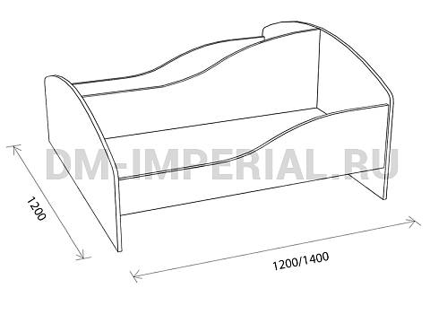 Оснащение детских садов, Кровати, Кровать ЛДСП двухместная ясельная КР-011-Я