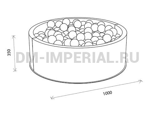 Оснащение детских садов, Мягкие модули, Сухой бассейн Круглый малый ММ-СБ-002