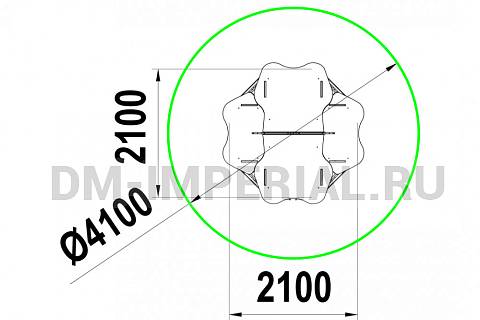 Уличное оборудование, Игровое оборудование, Детский игровой домик Ромашка МФ 1.40 МФ 1.40